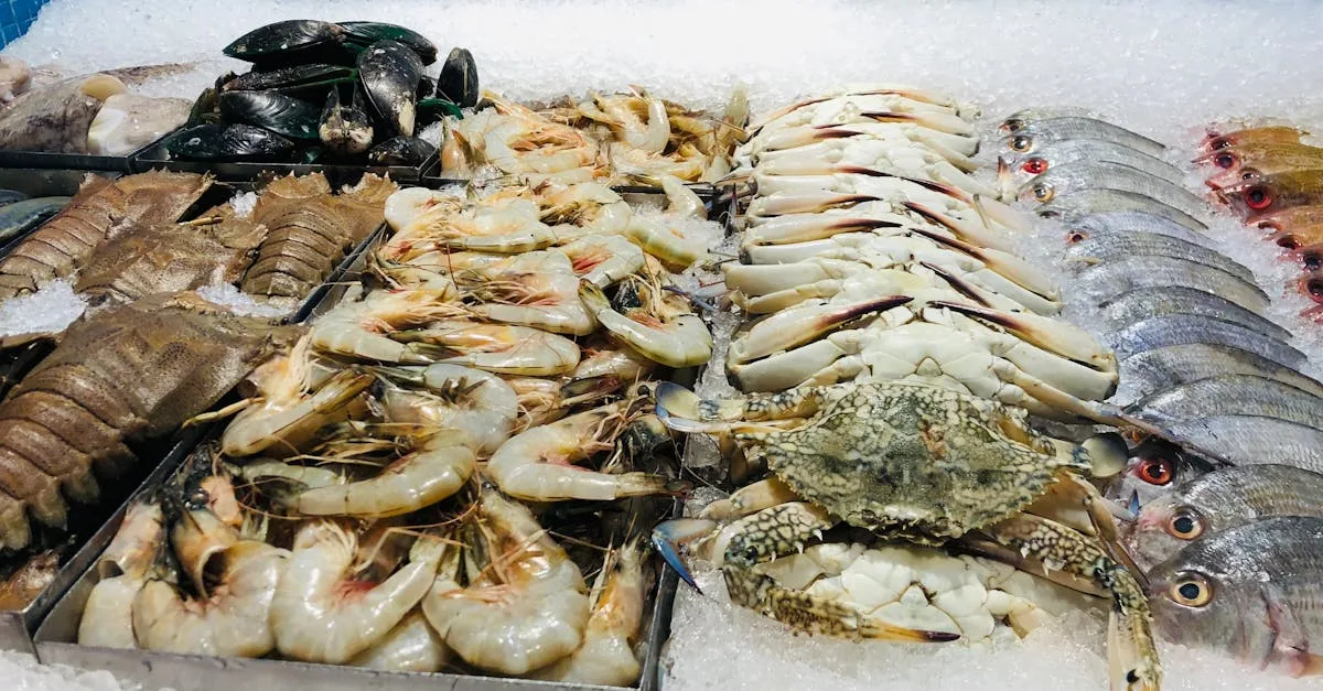 découvrez notre sélection de fruits de mer frais et savoureux, parfaits pour ajouter une touche marine à vos repas.